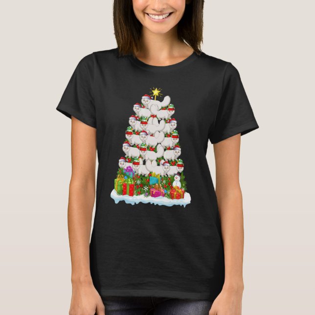 Persian Cat   Xmas Holiday Persian Cat Christmas T T-Shirt (Front)