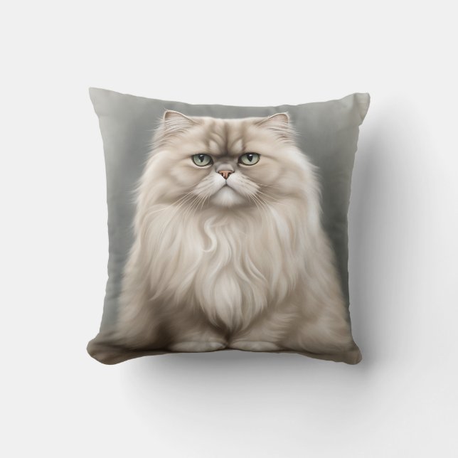 Persian Cat's Beauty Portrait Cushion (Front)