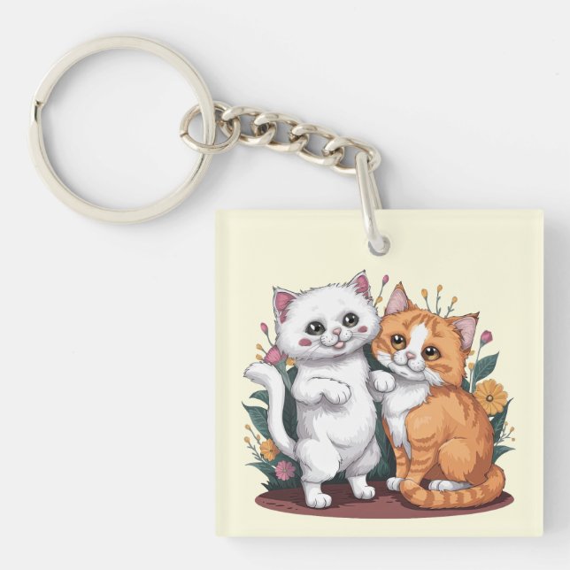 Persian Cats Key Ring (Front)