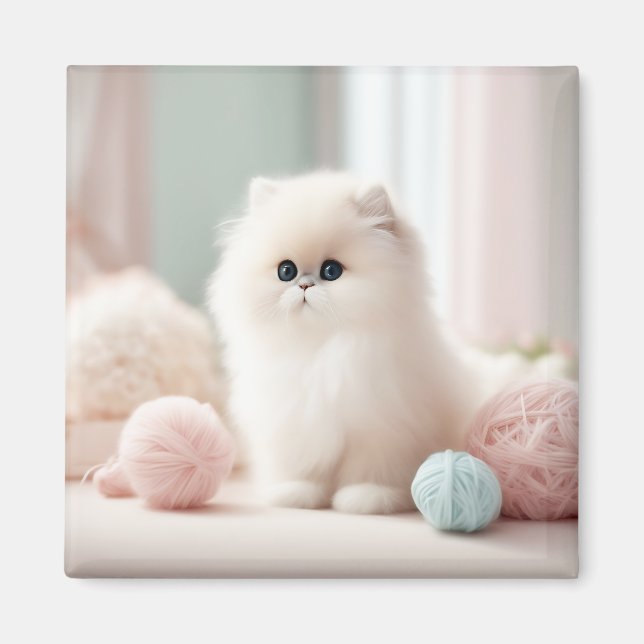 Persian Cat's Soft Pastel Dream Magnet (Front)