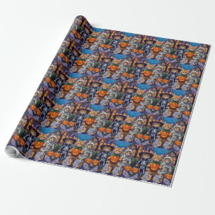 Persian Cats Trick-or-Treating  Halloween Costumes Wrapping Paper