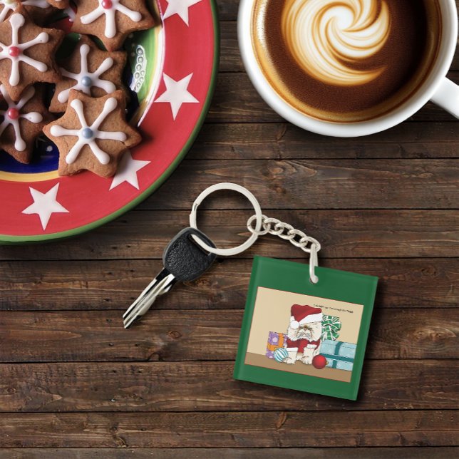 Persian Christmas Cat Key Ring (Creator Uploaded)