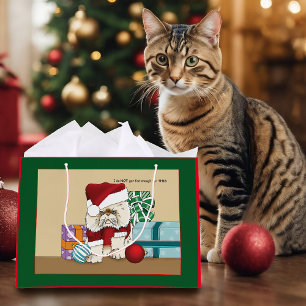Persian Christmas Cat Large Gift Bag