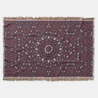Persian coloured carpet throw blanket