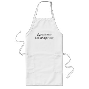 Persian cuisine apron: Eat Tahdig first! Long Apron
