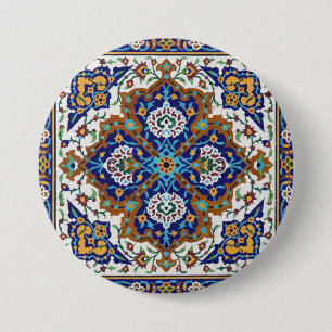 Persian design gift 7.5 cm round badge