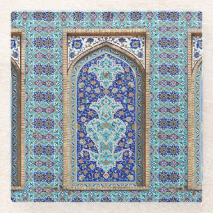 Persian elaborate tiled mural design coaster