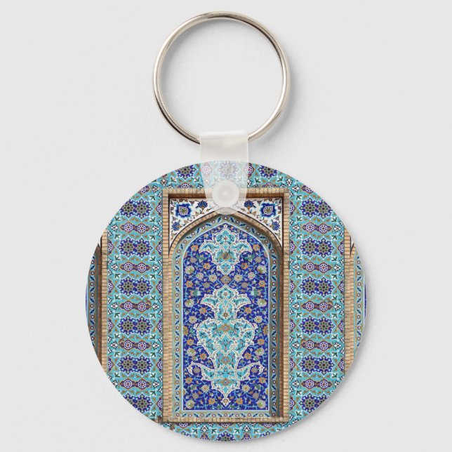 Persian elaborate tiled mural design key ring (Front)