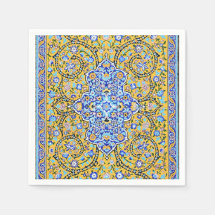 Persian elaborate tiled mural napkin