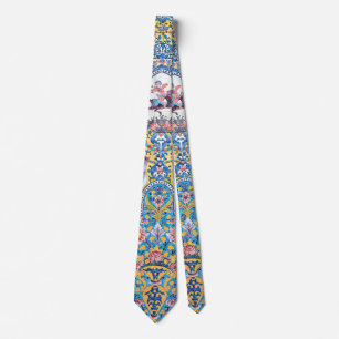 Persian elaborate tiled mural tie