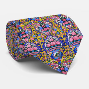 Persian elaborate tiled mural tie