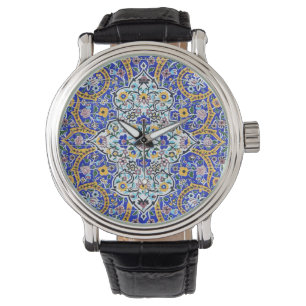 Persian elaborate tiled mural watch