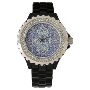 Persian elaborate tiled mural     watch