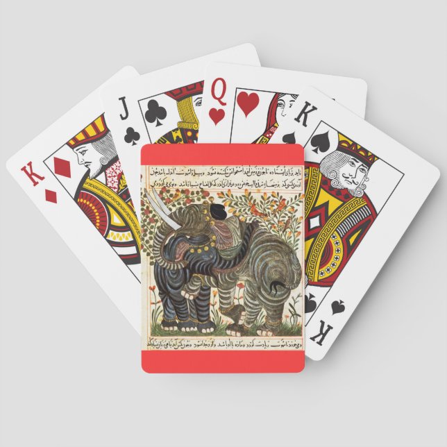Persian Elephant playing cards (Back)