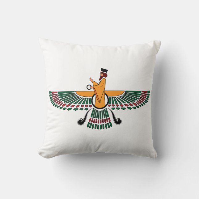 Persian Farvahar Pillow (Front)