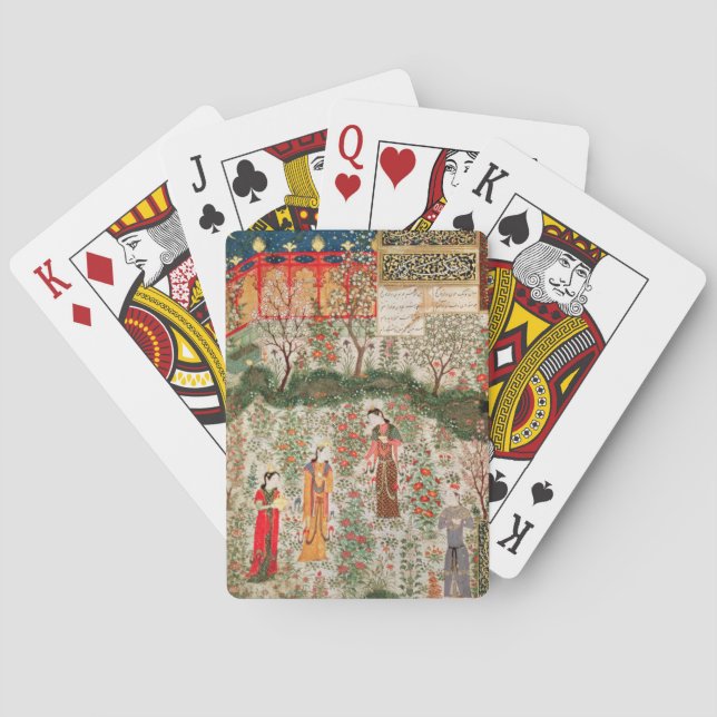 Persian Garden, 15th century (w/c on paper) Playing Cards (Back)
