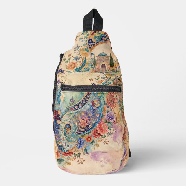 Persian Garden Floral Backpack (Front)