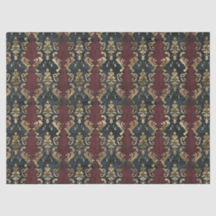 Persian Gold Damask Noir Pattern (1) Tissue Paper