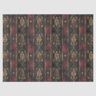 Persian Gold Damask Noir Pattern (3) Tissue Paper