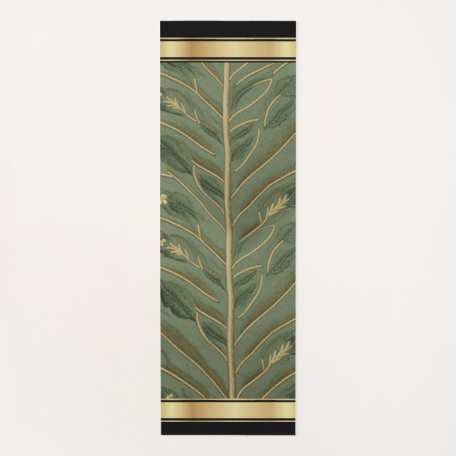 Persian: Green/Gold - Yoga Mat (Front)