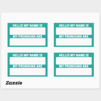 Persian Green Name & Pronoun Labels
