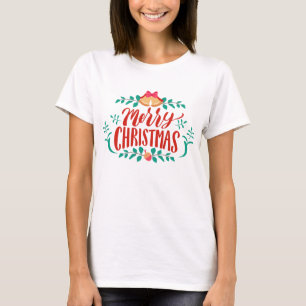 Persian Green Red Merry Christmas Women's T-Shirt