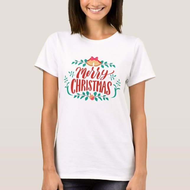 Persian Green Red Merry Christmas Women's T-Shirt (Front)