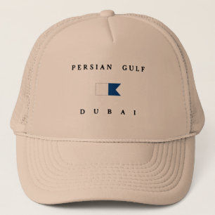 Persian Gulf Dubai Alpha Dive Flag Trucker Hat