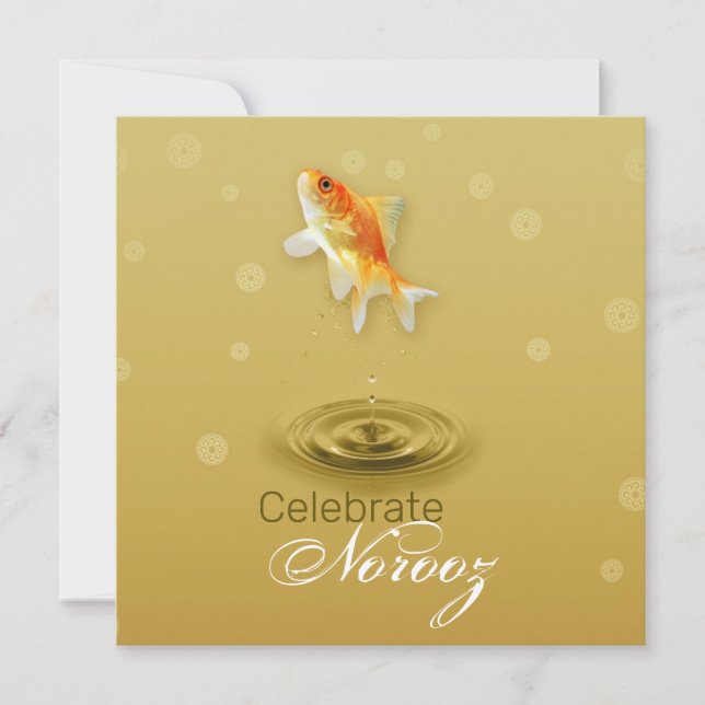 Persian Happy New Year Norooz Fish Invitation (Front)
