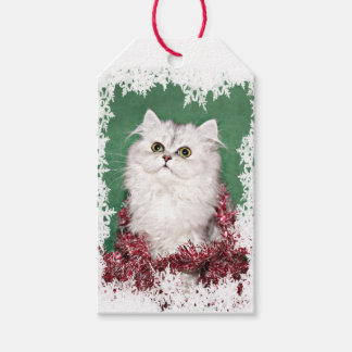 Persian kitten Christmas Gift Tags