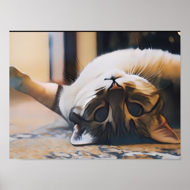 Persian Kitten Poster -  Soft Fur & Big Eyes - Buy (Front)