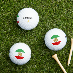 Persian Lion And Sun Flag Crown Pahlavi Monarchy Golf Balls