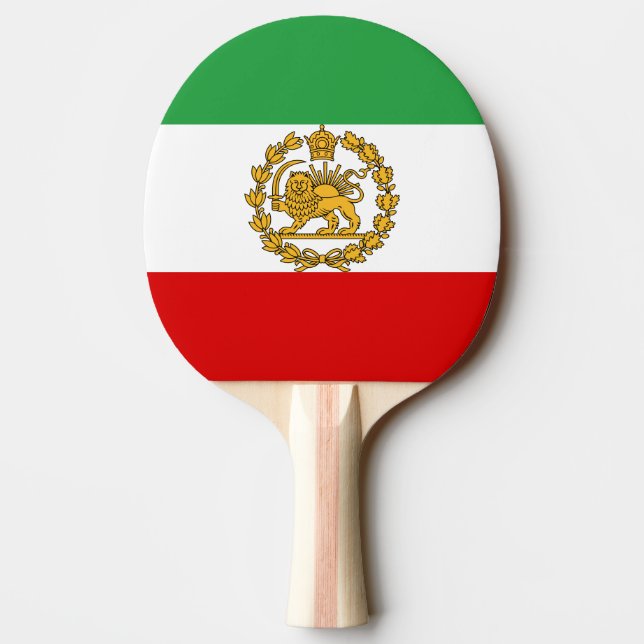 Persian Lion And Sun Flag Crown Pahlavi Monarchy Ping Pong Paddle (Back)
