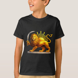 Persian lion, iranian flag, lion & sun emblem T-Shirt