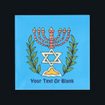 Persian Magen David Menorah Acrylic Tray<br><div class="desc">This image was adapted from an antique Persian Jewish tile and features a menorah with a Magen David (Star of David) framed by olive branches.  The imperfections of the original,  hand-painted image have been preserved. Add your own text on the top.</div>