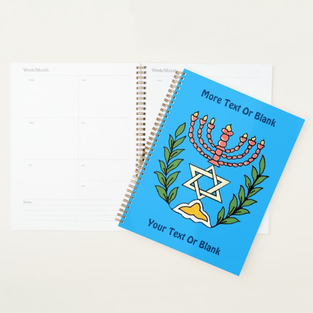 Persian Magen David Menorah Planner (Display)