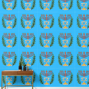 Persian Magen David Menorah Wallpaper