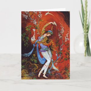 Persian Miniature Dancing Nymph Card