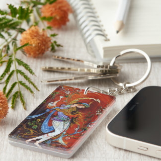 Persian Miniature Dancing Nymph Key Ring