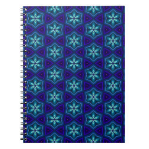 Persian Mosaic Tile with 3D Flower Pattern Notebook