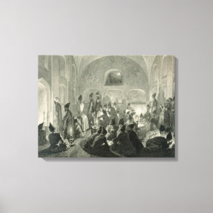 Persian Mosque at Yerevan, Armenia, a Night During Canvas Print