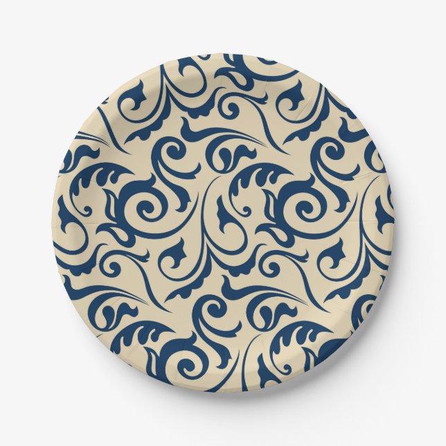 Persian Motifs Inspiration 2 Paper Plate (Front)