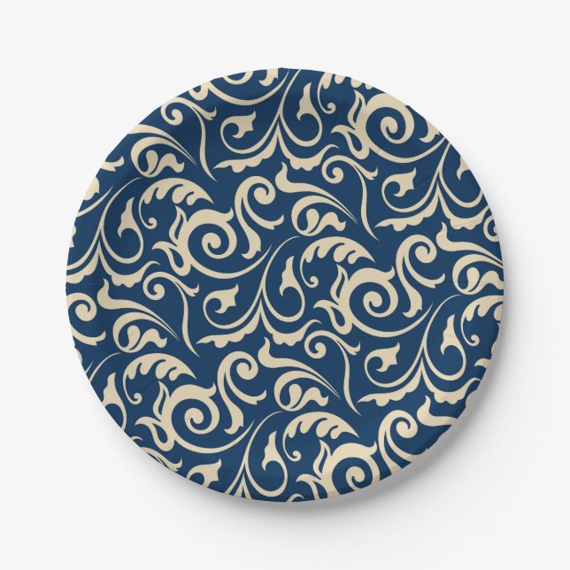 Persian Motifs Inspiration Paper Plate (Front)