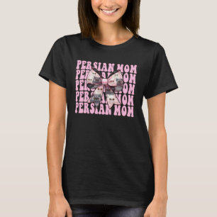 Persian Mum Mama Persian Cat Mother's Day Pink Coq T-Shirt