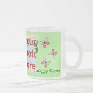 Persian New Year Happy Norooz  سال نو مبا Frosted Glass Coffee Mug