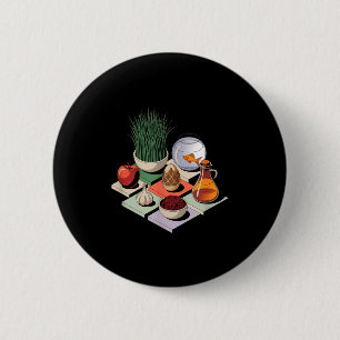 Persian new year spring festival - nowruz 6 cm round badge