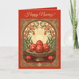 Persian New Year Still Life Ornamental Nowruz Eggs Card