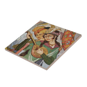 Persian Nymph with setar Tile