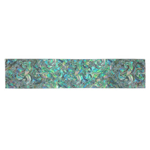 Persian Oriental pattern abalone and silver Short Table Runner