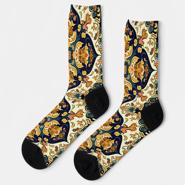 Persian Pattern Crew Socks (Left)